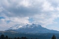 Top of Iztaccihuatl volcano covered with snow. Royalty Free Stock Photo