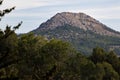 Top of La Serreta mountain from the natural area of San Antonio in Alcoy Royalty Free Stock Photo