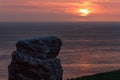 Top of Lange Anna Sundown Helgoland calm sea Royalty Free Stock Photo