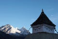 Stupa with Buddha Eyes, Everest region in Himalayas, Nepal Royalty Free Stock Photo