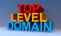 Top level domain on blue