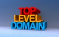 top level domain on blue