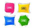 Top-level domains signs. Com, Eu, Net and Org. Vector Royalty Free Stock Photo