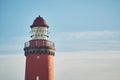 Top of the lighthouse Bovbjerg Fyr in Denmark
