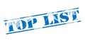 Top list blue stamp