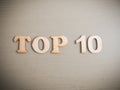 Top 10 List, Motivational Words Quotes Concept Royalty Free Stock Photo