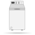 Top-loading washing machine flat icon with shadow Royalty Free Stock Photo