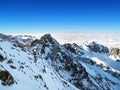 On top of Lomnicky peak, High Tatras, Slovakia. Royalty Free Stock Photo