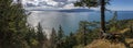 Western View of the San Juan Islands and the Salish Sea from Lummi Island, Washington.