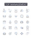 Top management line icons collection. Demographics, Psychographics, Behavior, Preferences, Insights, Segmentation