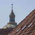 The top of the Marble Church/Frederik`s Church in Copenhagen, Denmark