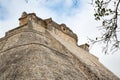 Top of the Mayan pyramid of the magician at Uxmal, Yucatan, Mexico Royalty Free Stock Photo