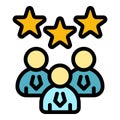 Top meeting icon color outline vector Royalty Free Stock Photo