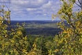 From the top of the megaliths of the Kamenny Gorod tract, a panorama of the Ural forests opens