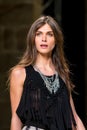 The top model Elisa Sednaoui walks the runway for the Mango collection at the 080 Barcelona Fashion Week