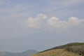 Top of Mount Fuji cloudy landscape from Fuji - Hakone - Izu National Park in Japan Royalty Free Stock Photo