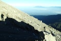 At the top of Mount Semeru near the volcanic crater