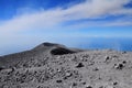 At the top of Mount Semeru near the volcanic crater