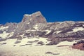 The top of the mountain, covered in snow Royalty Free Stock Photo