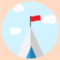 Top of mountain with flag goal icon