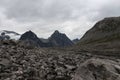 On the top of mountain. Near the Trollstigen, Norway.