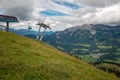 Top of Brandstadl cable car in Scheffau, Austria