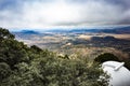 Thunderstorm moving across the valley below the Davis Mountains