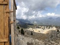 Top of the mountains. forest. bird`s-eye view.