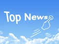 Top News message cloud shape Royalty Free Stock Photo