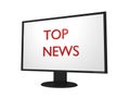 top news monitor Royalty Free Stock Photo