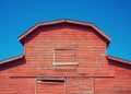 Top of an old, rustic red barn Royalty Free Stock Photo
