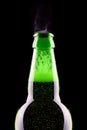 Top of open wet beer bottle Royalty Free Stock Photo