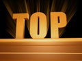 Top over golden pedestal Royalty Free Stock Photo