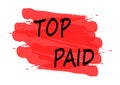 Top paid banner Royalty Free Stock Photo