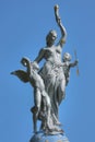 Top part of fountain Goddess of the Night (Nyx, Er Royalty Free Stock Photo