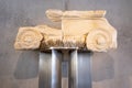 A Partial Ionic Column on Display in the Acropolis Museum in Athens Royalty Free Stock Photo