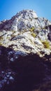 Top of a Peak within the Biokovo Mountains on the Way to the Sveti Jure in Makarska, Croatia Royalty Free Stock Photo