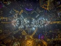 Top Of Petronas Twin Towers. Aerial View Of Kuala Lumpur Downtown, Malaysia.