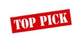 Stamp with text Top pick Royalty Free Stock Photo