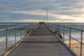 on top of the port noarlunga jetty at sunset in south australia on April 19th 2021 Royalty Free Stock Photo