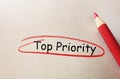 Top Priority circle Royalty Free Stock Photo