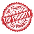 TOP PRIORITY text on red round stamp sign Royalty Free Stock Photo