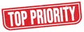 TOP PRIORITY text written on red stamp sign Royalty Free Stock Photo