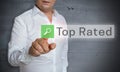 Top rated browser is operated by man concept