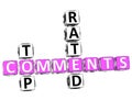 Top Rated Comments Crossword Royalty Free Stock Photo