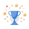 Top result, shiny trophy, reward program, game winner, best performance, award ceremony, first place cup, high score achievement Royalty Free Stock Photo