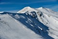 The top ridge of Emperial bowl area of Breckenridge ski resort. Extreme winter sports. Royalty Free Stock Photo