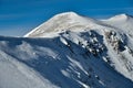 The top ridge of Emperial bowl area of Breckenridge ski resort. Extreme winter sports. Royalty Free Stock Photo