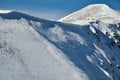 The top ridge of Emperial bowl area of Breckenridge ski resort. Extreme winter sports. Royalty Free Stock Photo