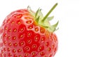 Top of ripe red strawberry Royalty Free Stock Photo